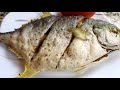 Fried Pampano Fish - How to cook Fried Pampano the simple way - ASMR cooking sound