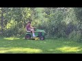 Mowing with a 1981 john deere 111