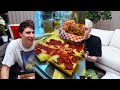 DAN AND PHIL MASSIVE PIZZA MUKBANG 2