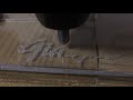 Plexiglass scratching Text using CNC machine