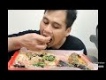 Mukbang Mangut Monster Laut + Rendang Sapi + Sayur Bayam + Nasi Putih Sebakul