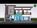 Two Storey Commercial and Residential Building Design | Apartment