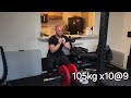 Paused Belt Squat : 115kg x8@9