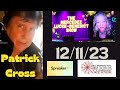 Patrick Cross is my guest on December 11 2023