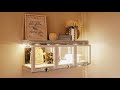 DIY Dollar Tree 3 Glass Door Wall Cabinet - Display Case Mirrors & Lighting - DIY Storage Home Decor