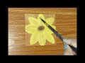 Easy painting of a Flower with Acrylics