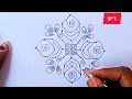 9*1*1 dots rangoli || 9 chukkala tho simple and easy Rangoli designs