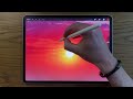 PROCREATE Landscape DRAWING Tutorial in EASY Steps - African Tree Sunset