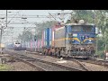 Powerful WDG12B : Freight OVERTAKE Freight Train | Super Fast Exp OVERTAKE Express | Indian Railways