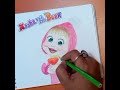 How to draw Russian Masha || Новогодний рисунок Маши #mashaandthebear #машаимедведь #рисунок