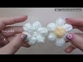 🌼 How To Crochet Puff Flower Keychain 🌼