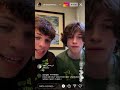 Chris sturniolo Instagram live may 2