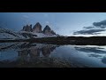 Three Peaks - Tre Cime | Timelapse 8K | Dolomites | Italy