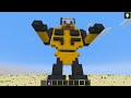 NOOB vs PRO: BUMBLEBEE TRANSFORMER STATUE HOUSE Build Challenge in Minecraft!