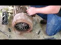 Scrapping 2 giant 400ib electric motors for copper!