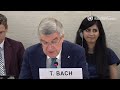 At United Nations, IOC President Thomas Bach Says 