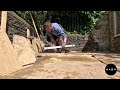 Laying Natural Quarried Stone Paving Flags - Heavy Stuff!