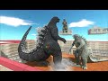 Legendary Godzilla War - Growing Godzilla 2014 VS Heisei Godzilla, Size Comparison Godzilla