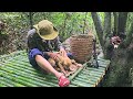 lovely tent made of bamboo | Delicious dish from wild crab | Second discovery point Part1.