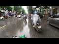 Grabバイクで雨のハノイを疾走-Grab run by rain bikes in Hanoi-