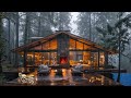 Smooth Rain Jazz - Cabin Instrumentals Jazz for Calm & Relaxation 🌧️ | Stress Relief Jazz Music