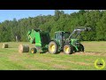 Heuernte | John Deere 6830 Premiun | Rundballen Presse | John Deere 592 Premium Presse