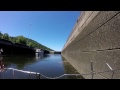 Inside a lock and dam