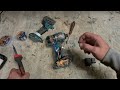 Repairing a whole box of Makita power tools that were sent in for repair