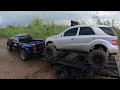 We found a SUNNED Mercedes ML500 4x4 ... Tuned and burned off the road. RC OFFroad