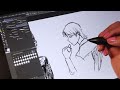 Sketching Art Studies on my Display Tablet 🩷 || Draw with me
