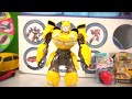 TRANSFORMERS BUMBLEBEE MOVIE Spinning Wheel Slime Game w/ Mini Transformers BotBots