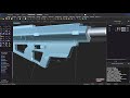 HOW I MODELED CYBERPUNK ASSAULT RIFLE - Rhino + Blender  - plus free 3D model