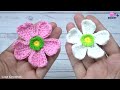 Crochet flower keychain, very easy, how to crochet a flower for beginners