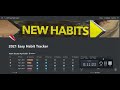 Sample Habit Tracker in Notion (2021)