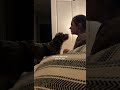 my husband caught our dog listening to me singing 🥺