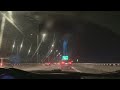 Driving on new Champlain Bridge Brossard Montreal 6 November 2021 by night