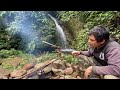 Unique Fish Trapping in forest stream - Smart Boys Make Fish Trap Using Bamboo Tree | grill and eat