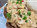 Eggplant Burger  Steak with Mushrooms Recipe