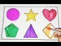 Shapes drawing for kids, Learn 2d shapes, colors for toddlers | Preschool Learning