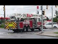 Kitchener Fire Department Car 123, Rescue 12, Pump 11 & Aerial 11 Responding