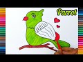 How To Draw Parrot \ How To Draw Parrot For kids/Drawing Picture \ How To Draw Parrot Step By Step🥰