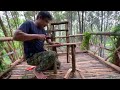 Make a Survival Shelter in the Rain, Use Bamboo Pipes and Cook like in the Middle Ages