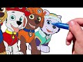 Coloring Pages PAW PATROL / How to color Paw Patrol characters / Easy Drawing Tutorial Art
