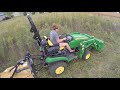 No Fun! Bush Hogging/Brush Hogging with Compact Tractor, Homesteading; Talking Chickens & Goats