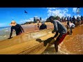 Amazing Beach Seine Net Fishing - Hundred Of Fish Catching In Sea