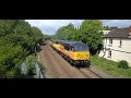 Colas Rail 56051 'Survival' drags 56094, 0F55 Carlisle N.Y to Nottingham Eastcroft, Stoke Jn 16/5/23