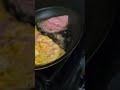Turkey omelet and fried Turkey 🍗