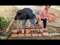 Techniques Construction Stairs Using Brick | The Art of Placing Bricks on a Slope - Chúc Tòn Bình