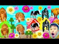 Paint & Animals, Gorilla, Cow, Lion, Elephant, Hippo, Tiger, MineCraft, OnePice, Fountain Crossing