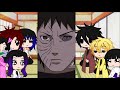 Demon slayer characters react to obito